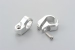 Klemmen Set 22.2mm Aluminium silber eloxiert f. Lenkerstrebe