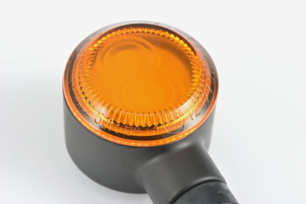 "D-LIGHT SOL-W" LED indicator pair integr. tail brake light black orange lens