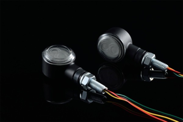 "D-LIGHT SOL-W" LED Blinker Paar integr. Rücklicht Bremslicht schwarz smoke