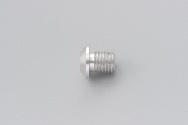 Mirror hole plug bolt CNC silver anodized f. M10 right hand side