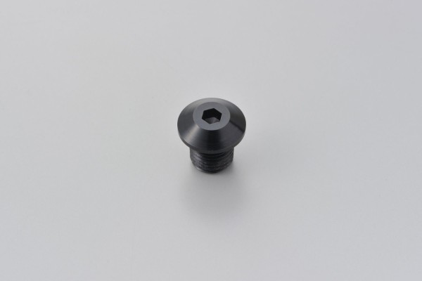 Mirror hole plug bolt CNC black anodized f. M10 x P1.25 right hand side
