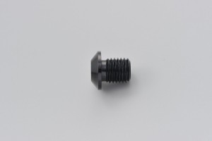 Abdeckschraube Alu CNC schwarz eloxiert f. Spiegelgewinde M10 x P1.25 Rechtsgewinde 2