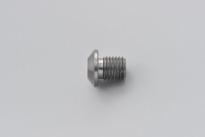 Abdeckschraube Alu CNC titanfarben eloxiert f. Spiegelgewinde M10 x P1.25 Rechtsgewinde 2
