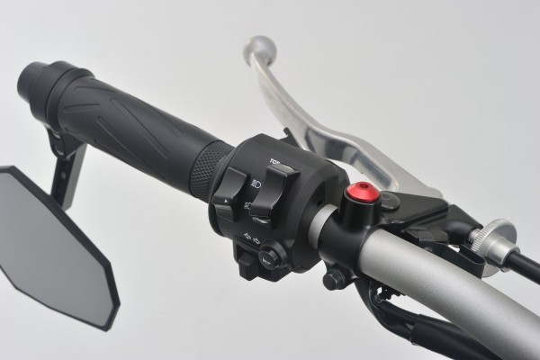 Mirror hole plug bolt CNC red f. M10 x P1.25 right hand side