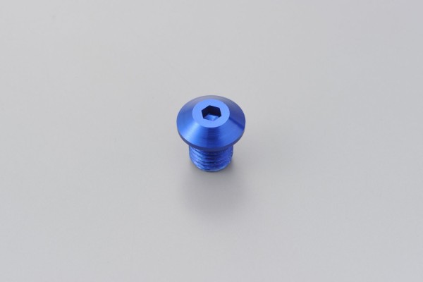 Mirror hole plug bolt CNC blue f. M10 x P1.25 right hand side