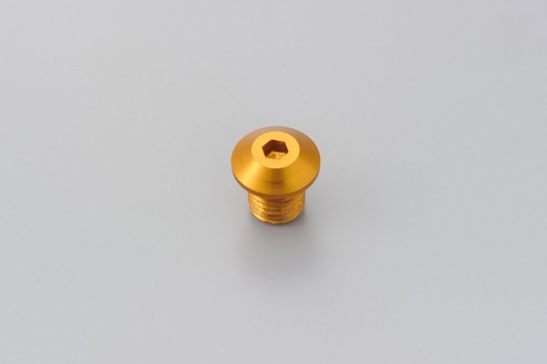 Mirror hole plug bolt CNC gold f. M10 x P1.25 right hand side