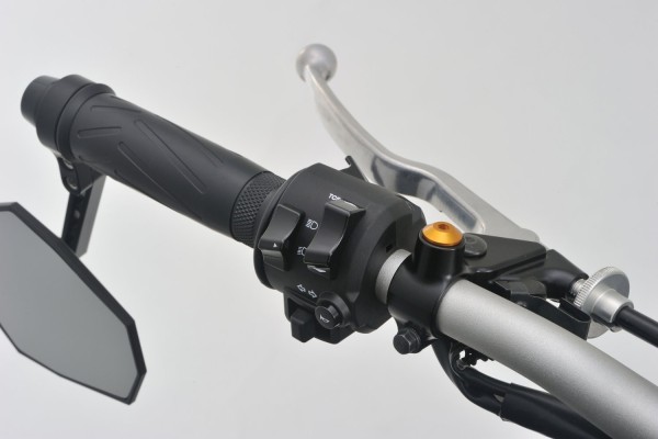 Abdeckschraube Alu CNC gold eloxiert f. Spiegelgewinde M10 x P1.25 Rechtsgewinde