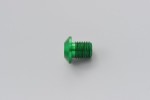 Mirror hole plug bolt CNC green f. M10 x P1.25 right hand side