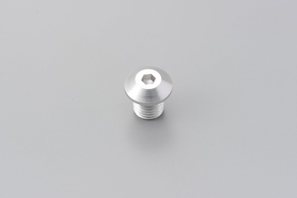 Mirror hole plug bolt CNC silver anodized f. M10 x P1.25 left hand side