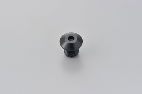 Mirror hole plug bolt CNC black anodized f. M10 x P1.25 left hand side