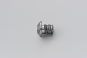 Abdeckschraube Alu CNC titanfarben eloxiert f. Spiegelgewinde M10 x P1.25 Linksgewinde 2