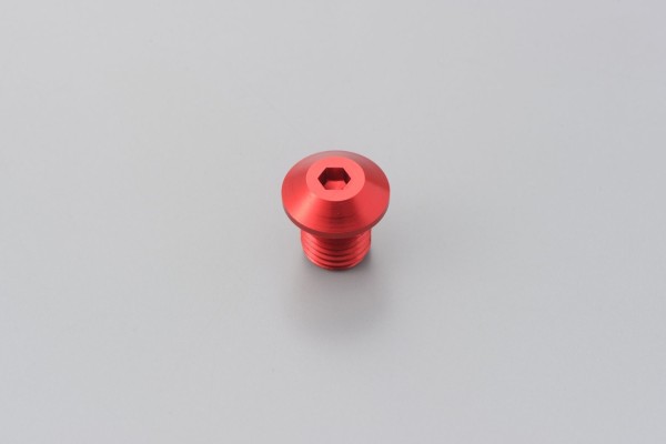 Mirror hole plug bolt CNC red f. M10 x P1.25 left hand side