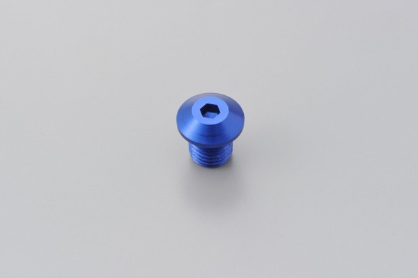 Mirror hole plug bolt CNC blue f. M10 x P1.25 left hand side