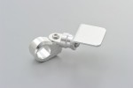 Aluminum handle clamp bracket 22.2mm silver anodized