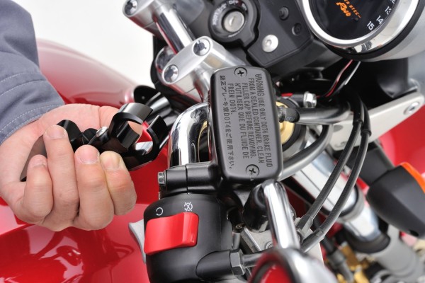 Aluminum handle clamp bracket 22.2mm black...