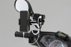 Mount bar 100mm ø22.2mm chrome mirror clamp mount type 2