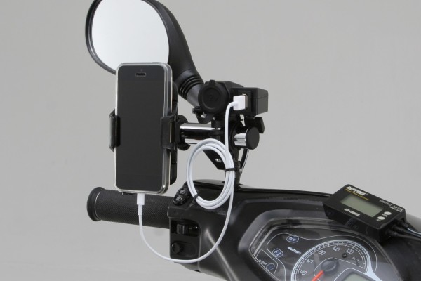 Mount bar 100mm ø22.2mm chrome mirror clamp...