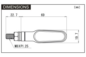 "D-LIGHT" LED indicators pair silver clear 2
