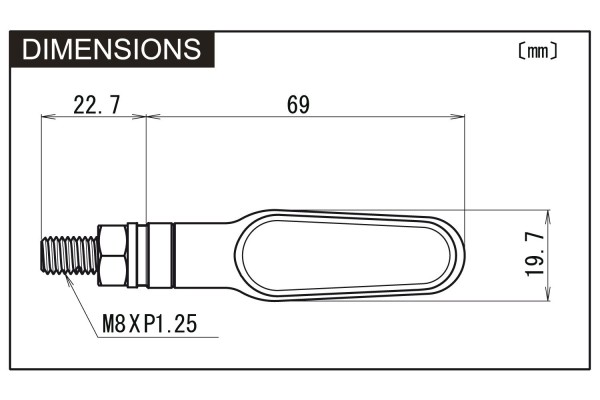 "D-LIGHT" LED Blinker Paar silber clear