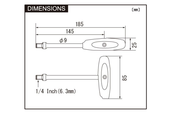 2-Way driver 3/8" Socket & 1/4" Bit