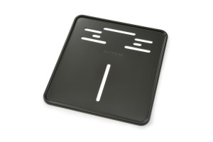 Number plate holder, black 180x200 (german) aluminum