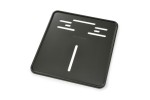 Number plate holder, black 180x200 (german) aluminum