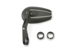 "D-MIRROR-6" Aluminum bar end mirror black type-u long