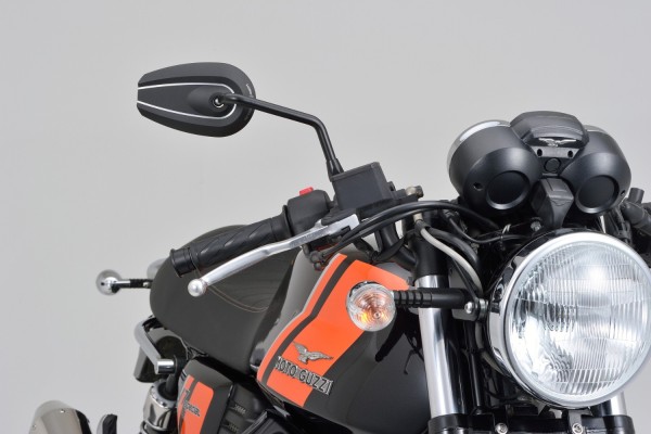 "D-MIRROR-6" Aluminum mirror black right