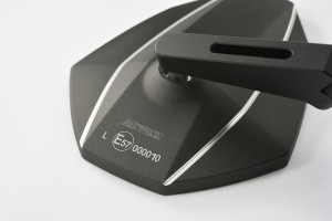 "D-MIRROR-7" Aluminium Lenkerenden Spiegel schwarz kurz 2