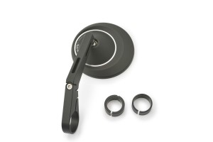 "D-MIRROR-8" Aluminum bar end mirror black long type-R