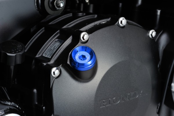 "BULLET" Oil filler cap M24 x P3.0 blue