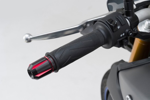 "SCRATCH" Lenkergewichte Paar 2-farbig eloxiert 7/8" + 1" / Ø 14-19 mm rot schwarz