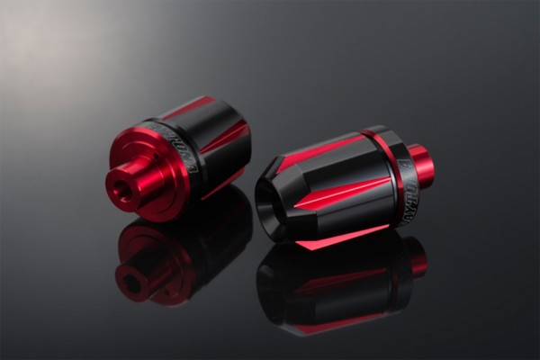 "SCRATCH" Lenkergewichte Paar 2-farbig eloxiert 7/8" + 1" / Ø 14-19 mm rot schwarz