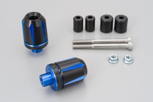 "SCRATCH" Lenkergewichte Paar 2-farbig eloxiert 7/8" + 1" / Ø 14-19 mm blau schwarz