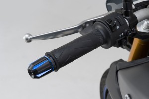 "SCRATCH" Lenkergewichte Paar 2-farbig eloxiert 7/8" + 1" / Ø 14-19 mm blau schwarz 2