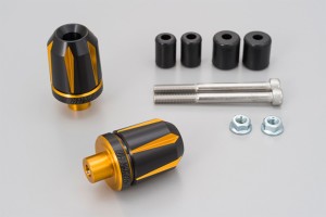 "SCRATCH" Lenkergewichte Paar 2-farbig eloxiert 7/8" + 1" / Ø 14-19 mm gold schwarz