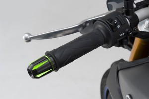 "SCRATCH" Lenkergewichte Paar 2-farbig eloxiert 7/8" + 1" / Ø 14-19 mm grün schwarz 2