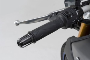 "SCRATCH" Lenkergewichte Paar 2-farbig eloxiert 7/8" + 1" / Ø 14-19 mm silber schwarz 2