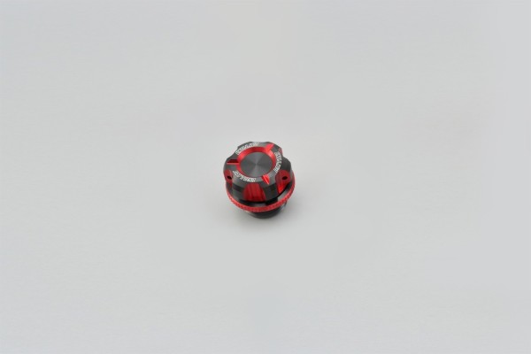 Oil filler cap dual anodized M20 x P2.5 red black