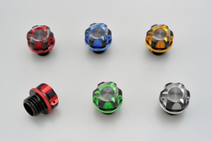 Oil filler cap dual anodized M20 x P2.5 silver black 2