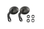 "D-MIRROR-9" Aluminum ABS bar end mirror black long set 2pcs