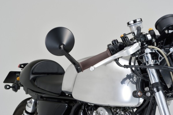 "D-MIRROR-10" Aluminum ABS bar end mirror black...