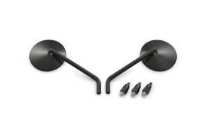 "D-MIRROR-10" steel ABS mirror set 2pcs black