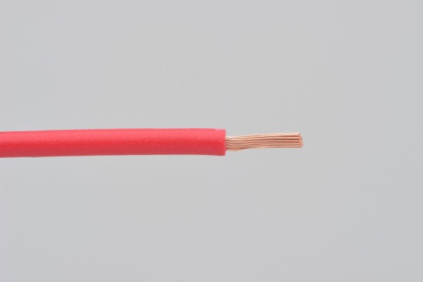 Colored wire, AWG18 AVS0.75, red, 2m