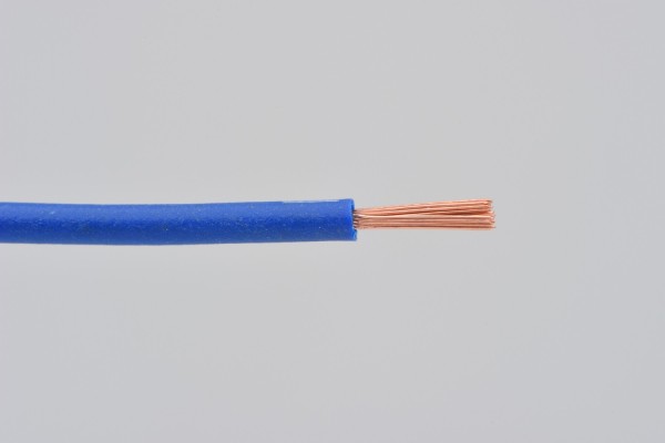 Colored wire, AWG18 AVS0.75, blue, 2m
