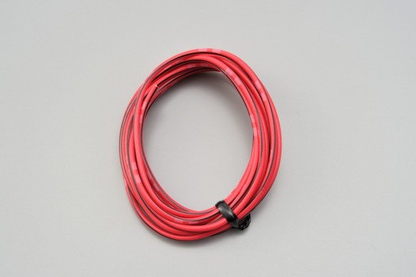 Colored wire, AWG18 AVS0.75, red/black, 2m