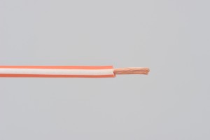 Farbiges Kabel AWG18 0.75qmm 2 Meter orange weiss 2