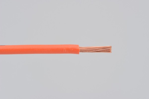 Colored wire, AWG18 AVS0.75, orange, 2m