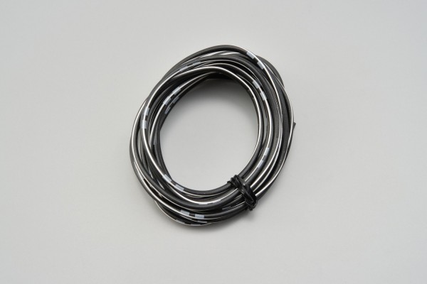 Colored wire, AWG18 AVS0.75, black/white, 2m