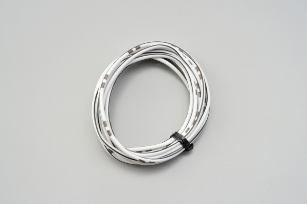 Colored wire, AWG18 AVS0.75, white/black, 2m